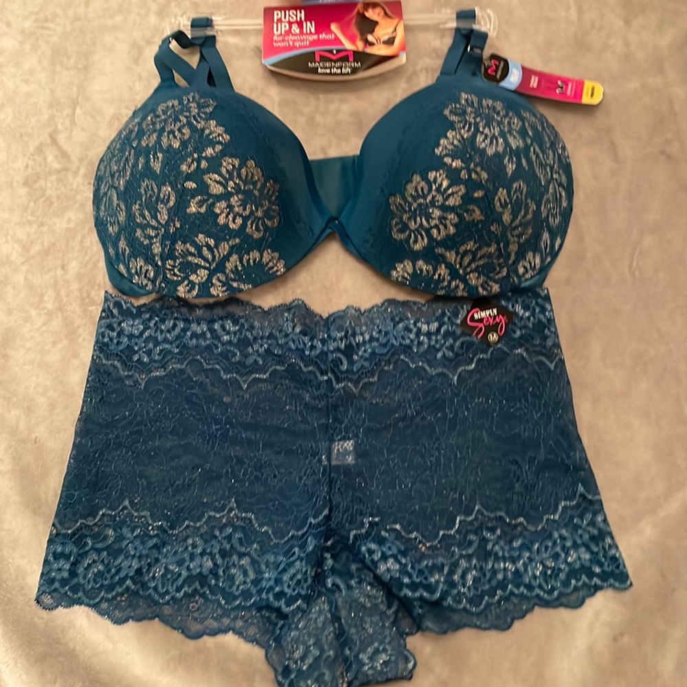 Maidenform Plus Size Push-Up Bra Set - Size 40D/M/XL